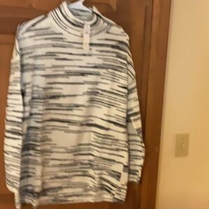 Talbots new black and white warm sweater size M